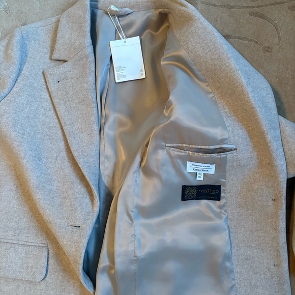 NWT, & Other Stories Cult Oversized beige Wool Single Breasted Blazer, Size 10 - Picture 9 of 14